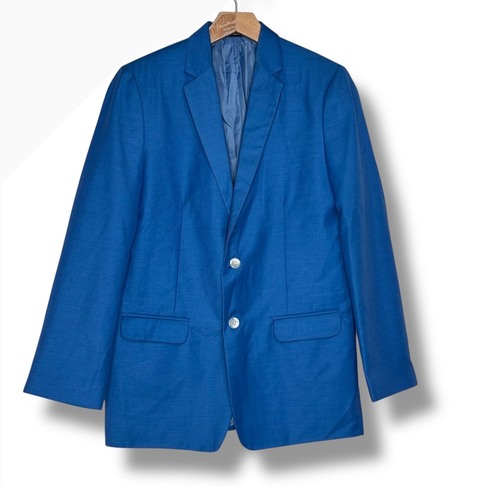 Young Kings‎ by Steve Harvey Boys Blazer Jacket Size 18 Regular Medium Blue
